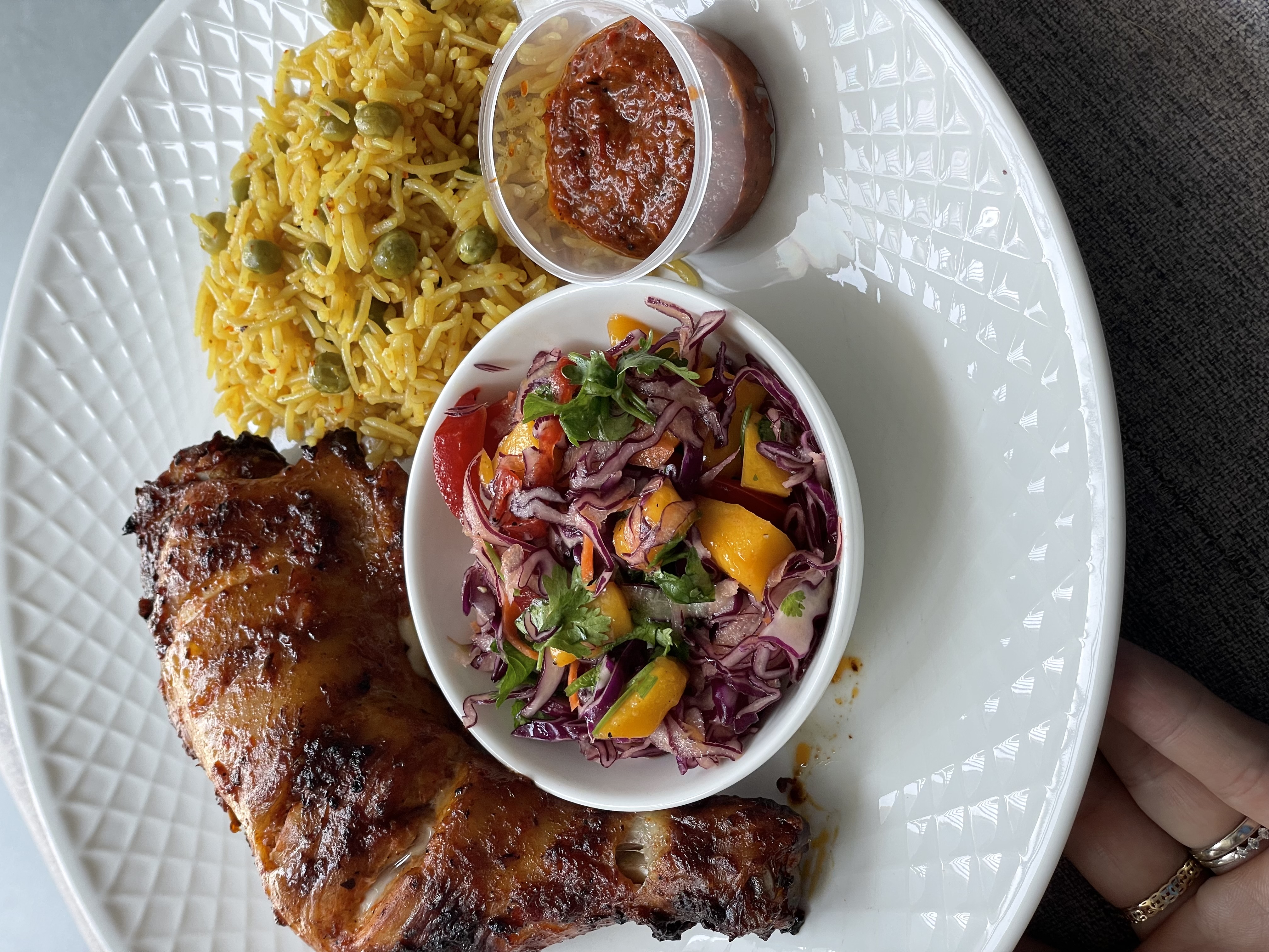 Chicken Pillau Mango Salad