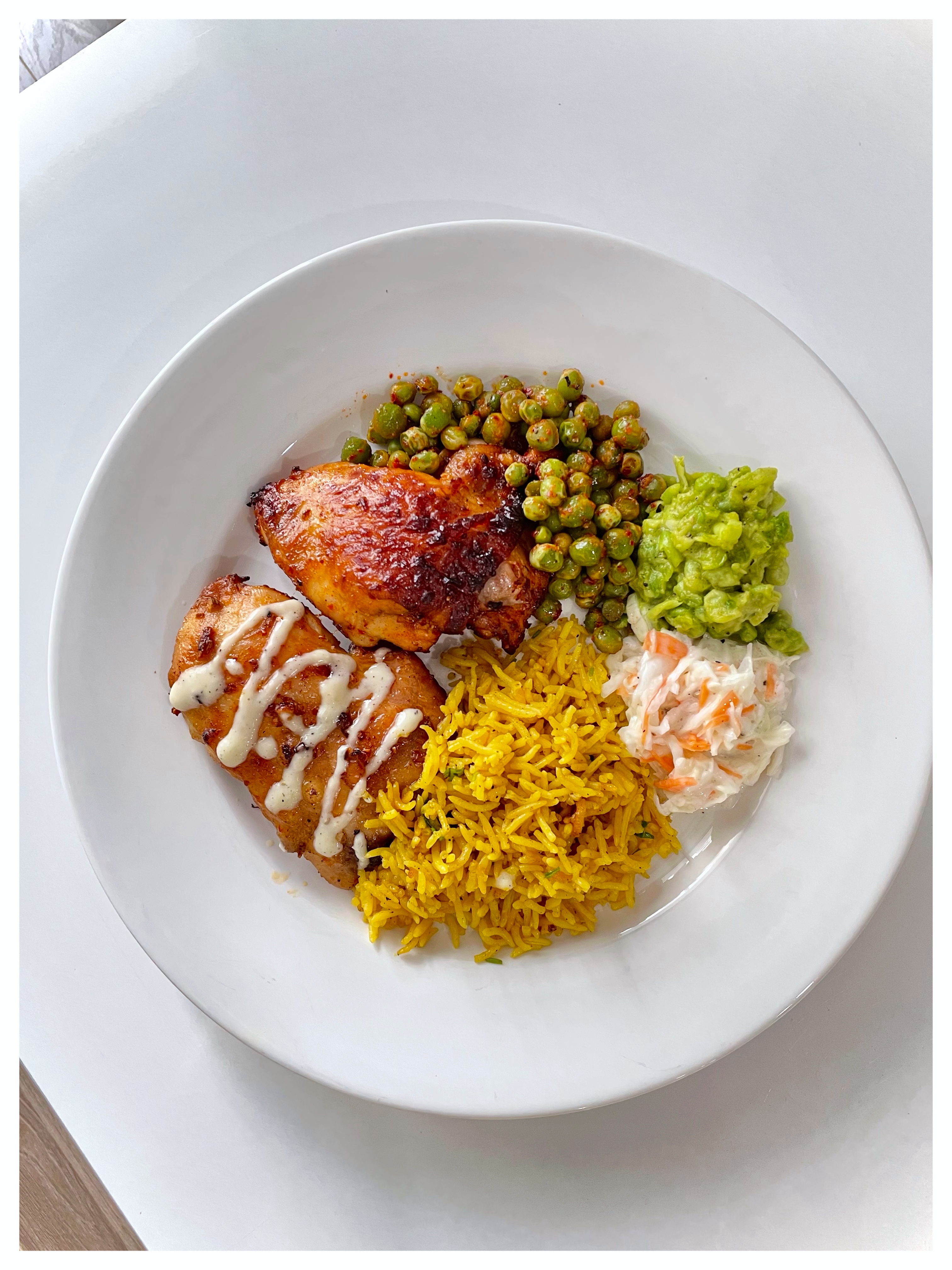 Chicken plate with sides